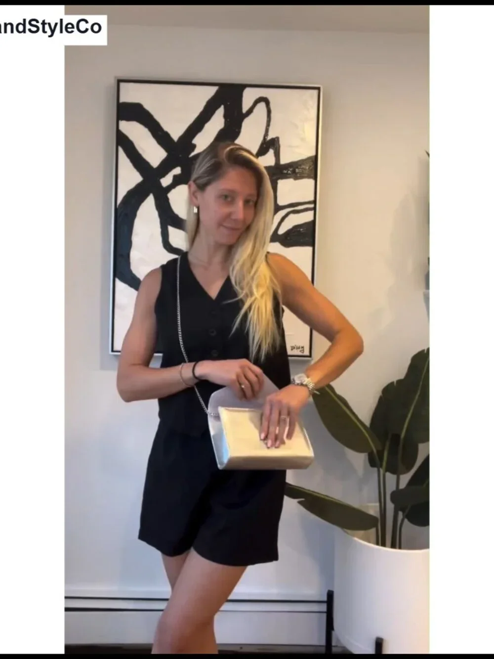 Vegan Leather Evening Clutch Purse with Detachable Chain Strap